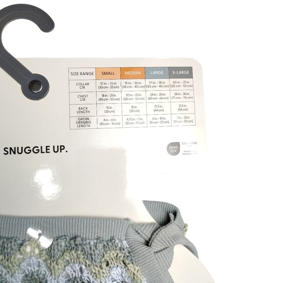 Koolaburra By Ugg X-Large Dog Green and White Mila Knit Chevron Pattern Dress - Picture 3 of 10